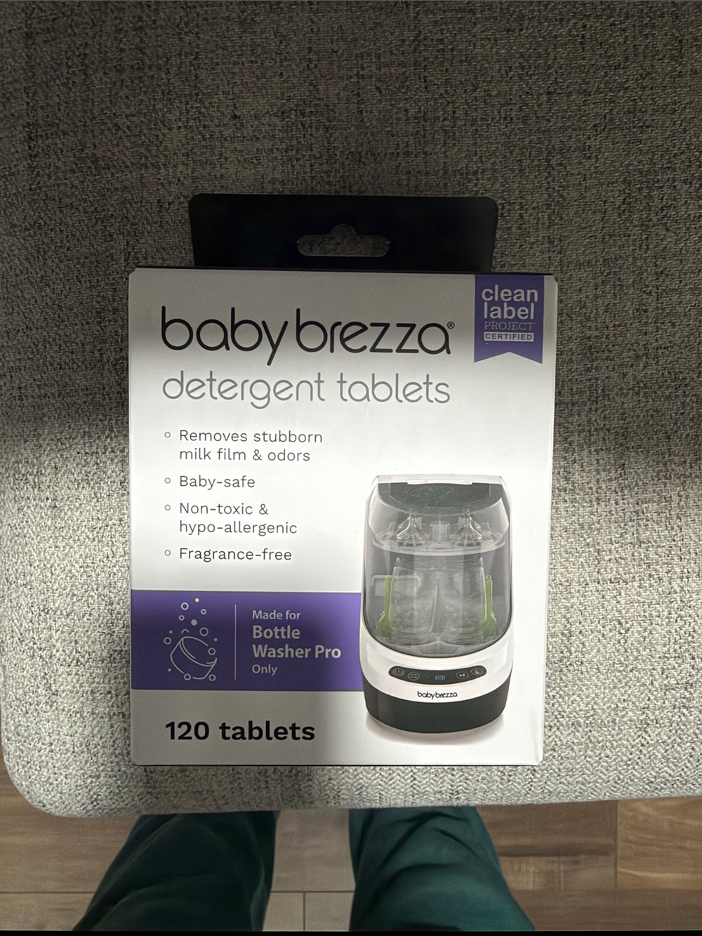 Baby Brezza White & Purple Detergent Tablets - 120 Count